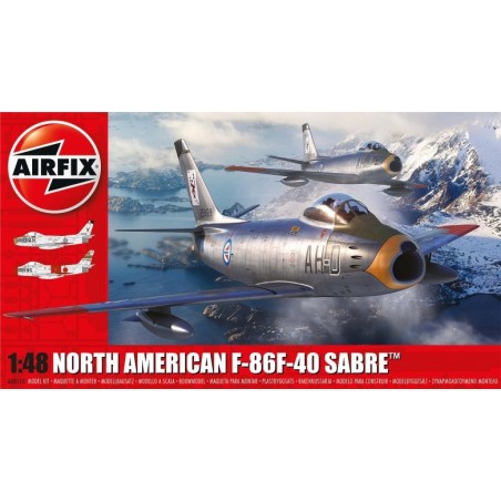 Airfix A08110 1/48 North American F-86F-40 Sabre. Plastikmodellbausatz eines US-amerikanischen Jagdflugzeugs aus den 1940er Jahr