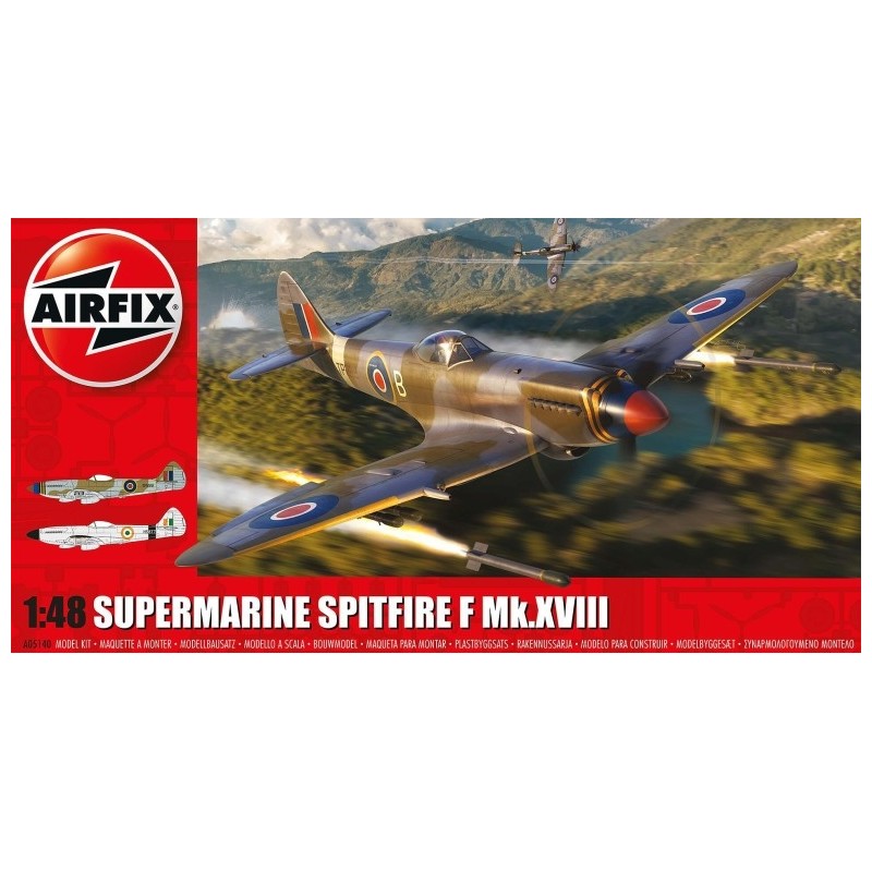 Airfix A05140 1/48 Supermarine Spitfire F Mk.XVIII. Plastikmodellbausatz eines britischen WWII Kampfflugzeugs