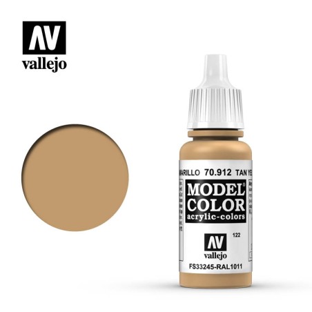 Vallejo 70912 Braungelb, matt, 17 ml