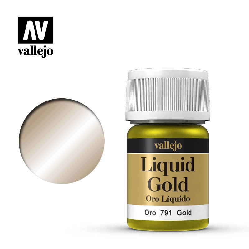 Vallejo 70791 Gold, Auf Alkoholbasis, Metal