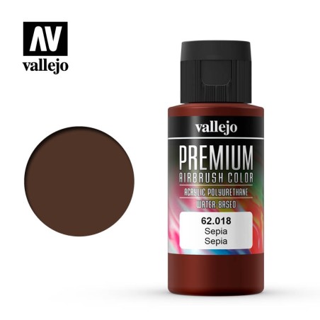 Vallejo 62018 Sepia-Schwarz, matt, 60 ml