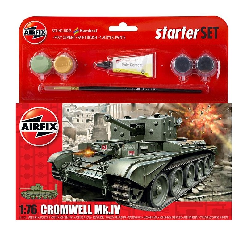 Airfix A55109 1/76 Small Starter Set, Cromwell Mk.IV Tank