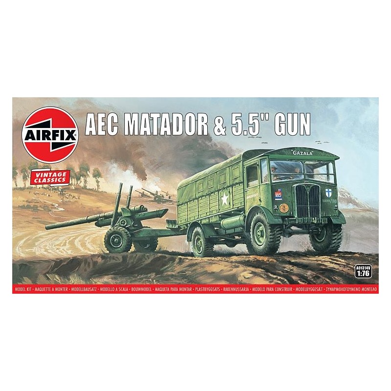 Airfix A01314V 1/76 AEC Matador & 5.5 inch Gun