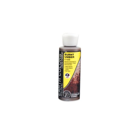 Woodland WC1222 Burnt Umber Earth Colours Liquid Pigment 4 fl. oz.