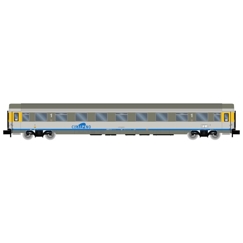 Arnold HN4266 Cisalpino, passenger coach A, silver/grey livery, 1st class, period V