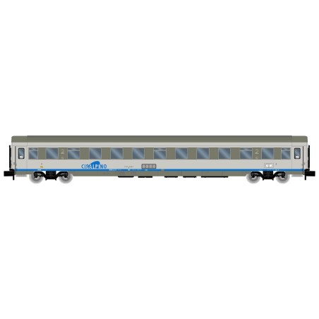 Arnold HN4267 Cisalpino, passenger coach B, silver/grey livery, 2nd class, period V