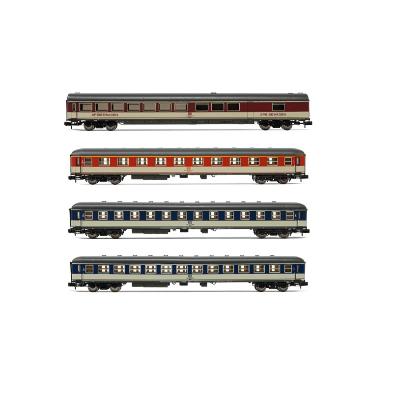 Arnold HN4298 DB, 4-unit pack "Popfarben" express train, ep. IV