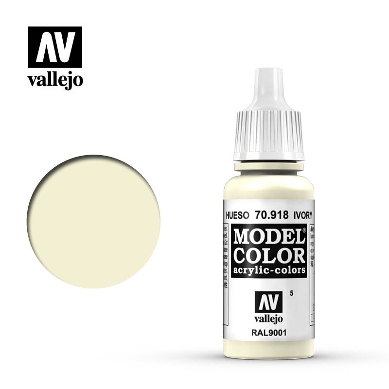 Vallejo 70918 Elfenbein, matt, 17 ml