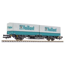 Liliput L235223 Containertragwagen der DB mit 2 Wechselpritschen "Vaillant", Epoche IV