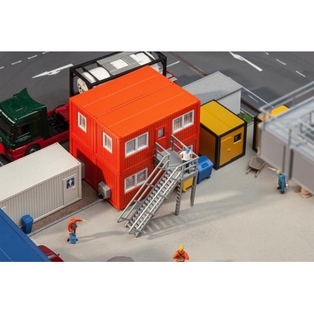 Faller 130135 4 Baucontainer, orange