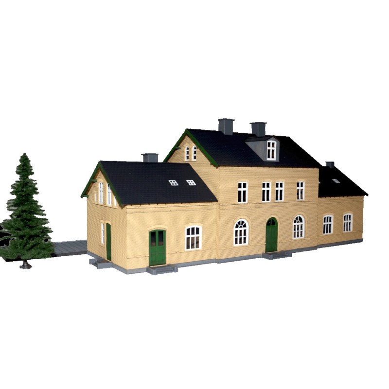 Hobbytrade 87258 DSB station med perron, gule sten