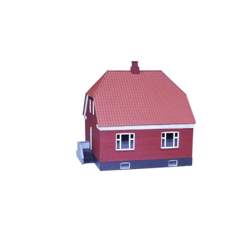 Hobbytrade 87285 Muremester villa i røde sten, Laserskåret, H0