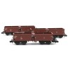 Arnold HN6364 3-tlg.Set Selbstentladewagen der DR, Bauart OOhmtu, braun