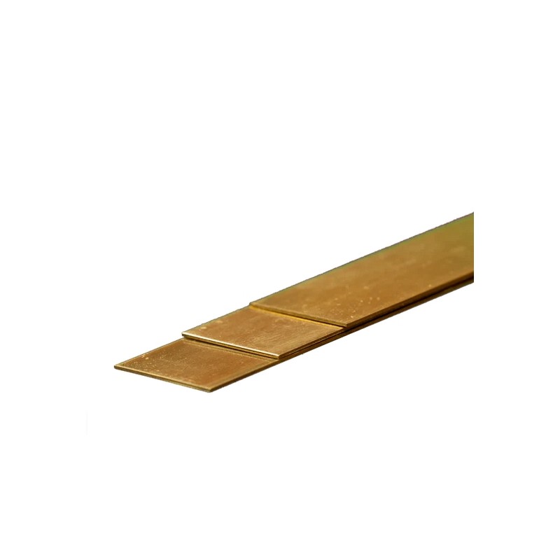 K&S KS9842 Messing Strip: 0.5mm Tykkelse x 18mm Brede x 300mm Lang (3 stk.)