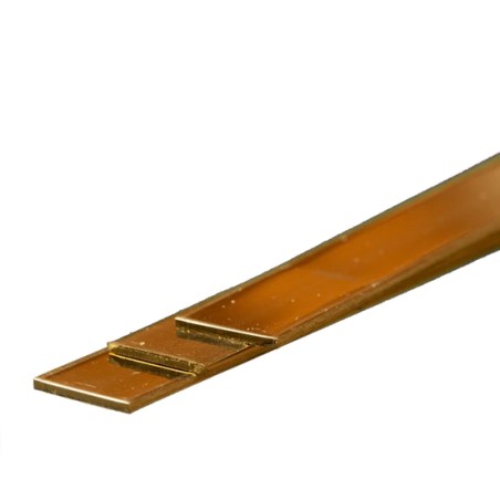 K&S KS9844 Messing Strip: 1mm Tykkelse x 12mm Brede x 300mm Lang (3 stk.)