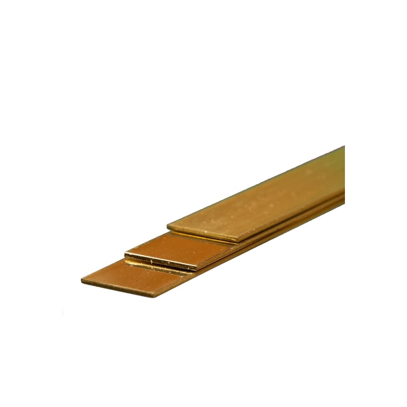 K&S KS9845 Messing Strip: 1mm Tykkelse x 18mm Brede x 300mm Lang (3 stk.)