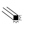 Plastruct PL90720 .020" Polystyrene Square Rod 25,4cm 10 styk