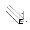 Plastruct PL90581 1/16" Polystyrene Deep Channel (.062 or 1.6mm) 25,4cm 10 styk