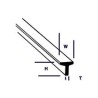 Plastruct PL90562 1/16" Polystyrene Tee (.062" or 1.6mm) 25,4cm 10 styk