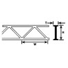 Plastruct PL90655 1/2" Styrene Warren Style 1 Open Web Truss 30,5 cm 2 styk