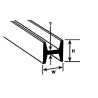 Plastruct PL90543 1/8" Polystyrene H-Column (.125" or 3.2mm) 38,1cm 8 styk