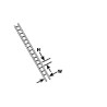 Plastruct PL90671 N gauge White Polystyrene Ladder 7,6cm 2 styk