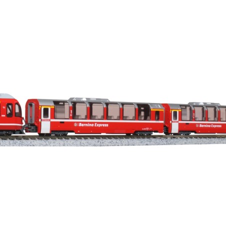 Kato 10-1656 4-tlg. Wagen-Set "Bernina Express" (neues Logo)