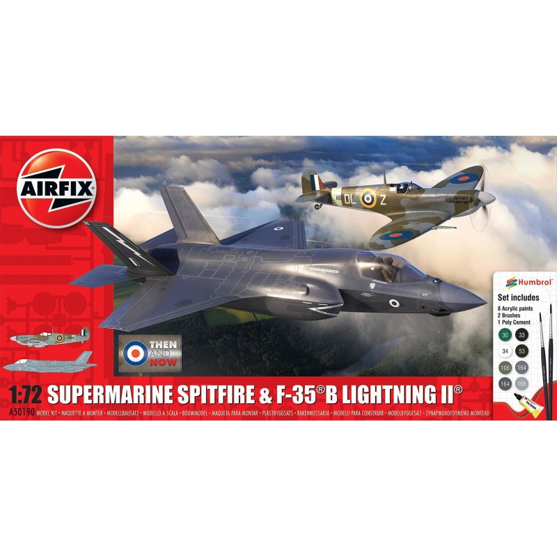 Airfix A50190 1/72 Then and Now Spitfire Mk.Vc & F-35B Lightning II