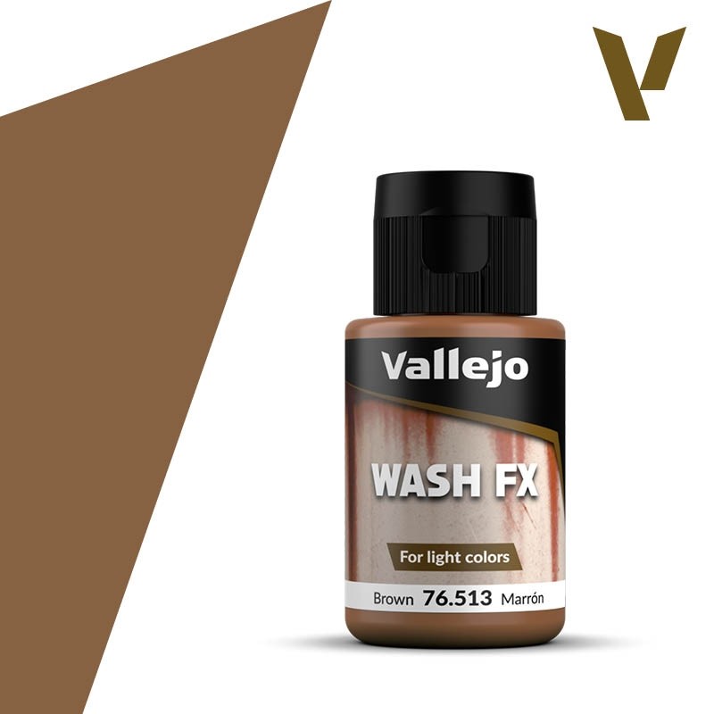 Vallejo 76513 Wash-Color, Braun, 35 ml