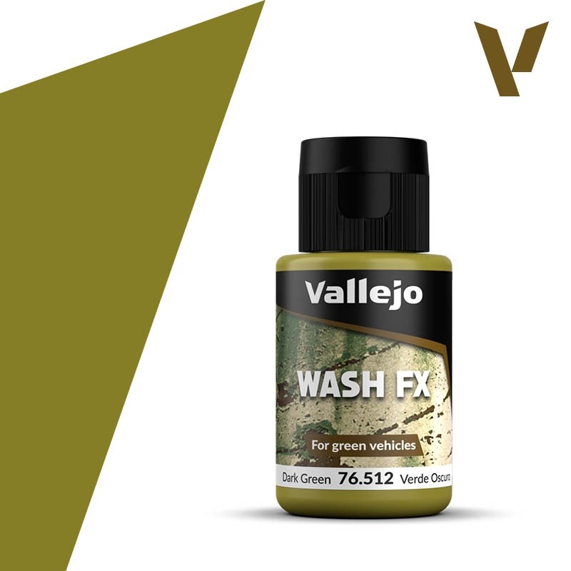 Vallejo 76512 Wash-Color, Dunkelgrün, 35 ml