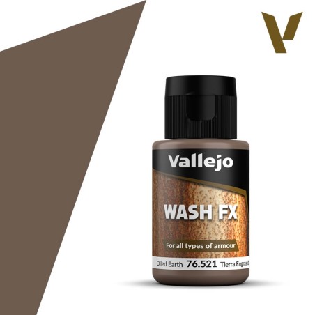 Vallejo 76521 Wash-Color, Ölige Erde, 35 ml