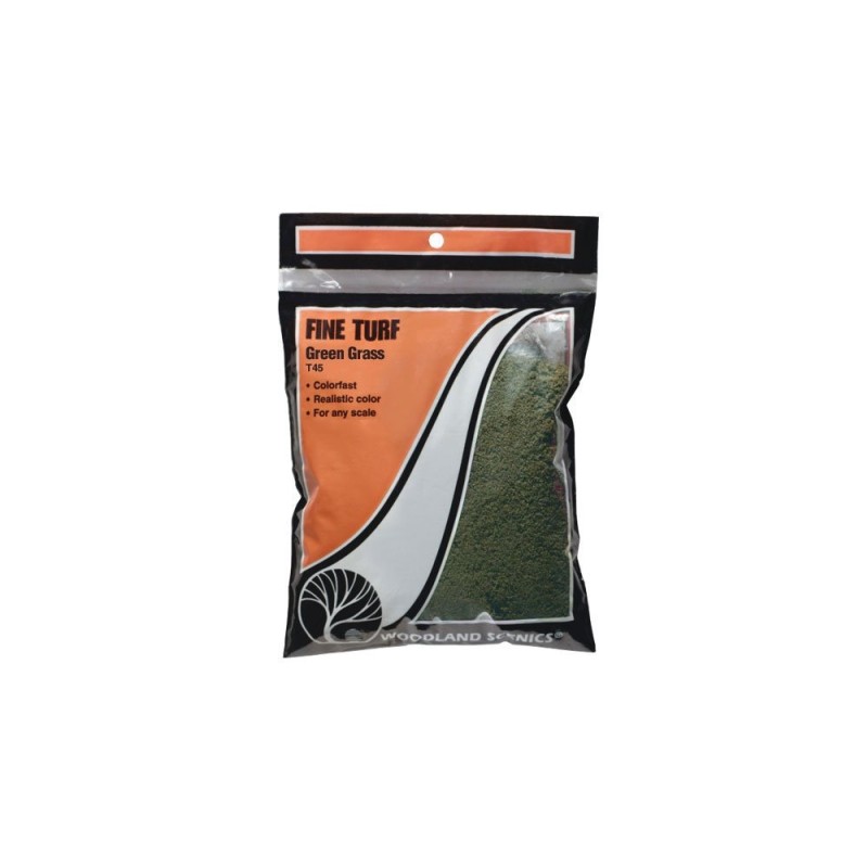 Woodland WT45 Green Grass Fine Turf (Bag)