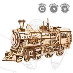 Robotime LK701 Mechanical Gears 3D Puzzle Movement Assembled Wooden Locomotive