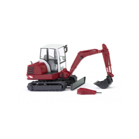 Wiking 65808 Mini-Bagger HR 18 - purpurrot