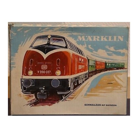 Märklin 3121 Togsæt V200 m persontog og skinneoval