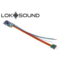 ESU 58816 LokSound 5 micro DCC/MM/SX/M4 "Leerdecoder", 6-pin NEM651, mit Lautsprecher 11x15mm, Spurweite: 0, H0