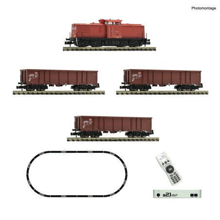 Fleischmann 5170005 z21 start Digitalset: Diesellokomotive BR 204 mit Güterzug, DB AG