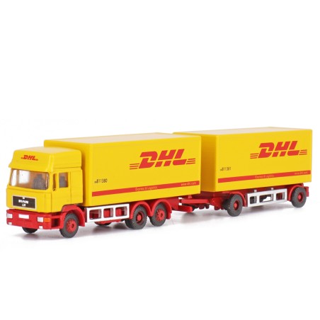 Lemke LC4607 MAN F90, 3-achs Koffer-Hängerzug DHL