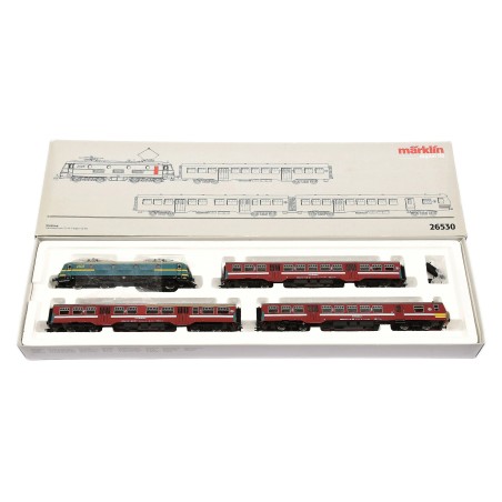 Märklin 26530 SNCB Serie 25 med 3 vogne Typ M2 Nærtrafiktog