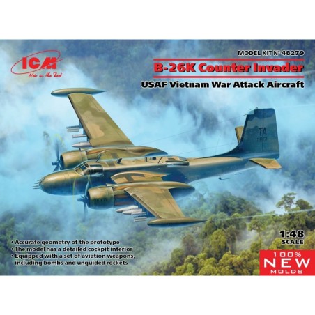 ICM 48279 B26K Counter Invader USAF
Vietnamkrig angrebs fly 1/48