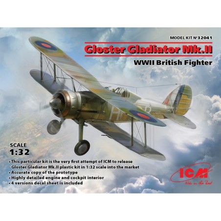 ICM 32041 Gloster Gladiator Mk. WWII Britisk
kampfly 1/32