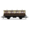 Hornby R40111 GWR, 4 Wheel Coach, 1st Class, Fitted Lights, 143 - Era 2/3