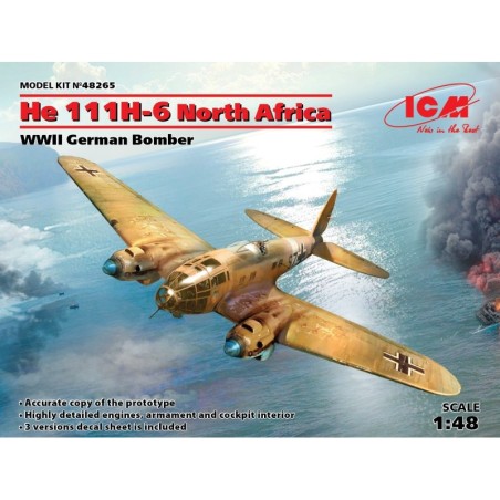 ICM 48265 He 111H-6 Nordafrika WWII Tysk
bomber 1/48