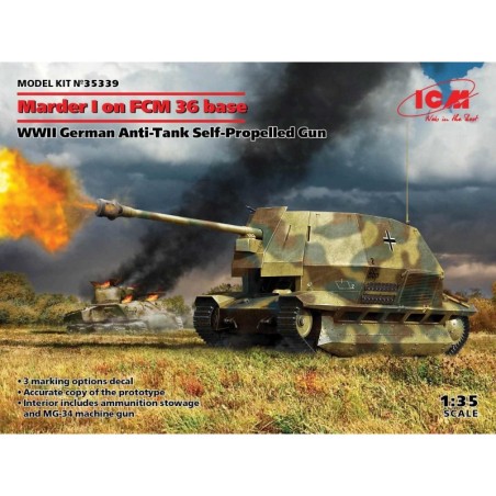 ICM 35339 Marder 1 on FCM36 base WWII German
anti tank self propelled gun 1/35