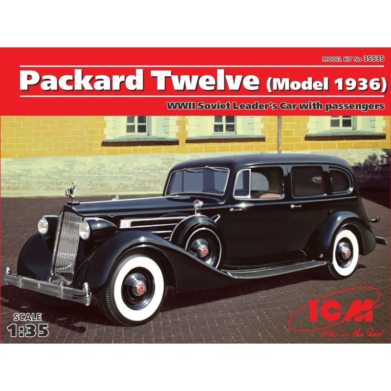 ICM 35535 Packard twelwe model 1936 WWII soviet leaders car med 5 passagerer 1/35