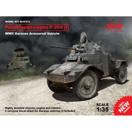 ICM 35374 Panzerspähwagen P 204 (f) WWII German Armoured Vehicle 1/35