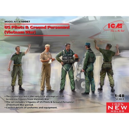 ICM 48087 US Air Force piloter og ground personel
(1965-73) 5 figurer 1/48