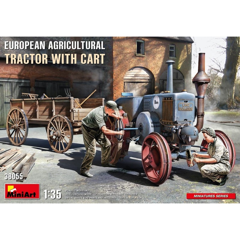 MiniArt 38055 EUROPEAN AGRICULTURAL TRACTOR WITH CART