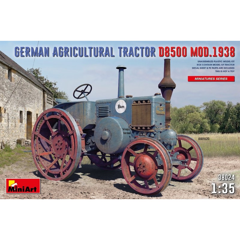 MiniArt 38024 GERMAN AGRICULTURAL TRACTOR D8500 MOD. 1938