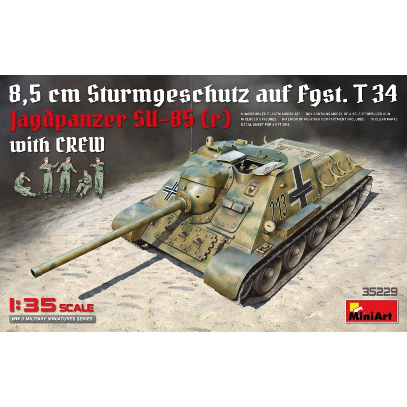 MiniArt 35229 Jagdpanzer SU-85 (r) w/CREW